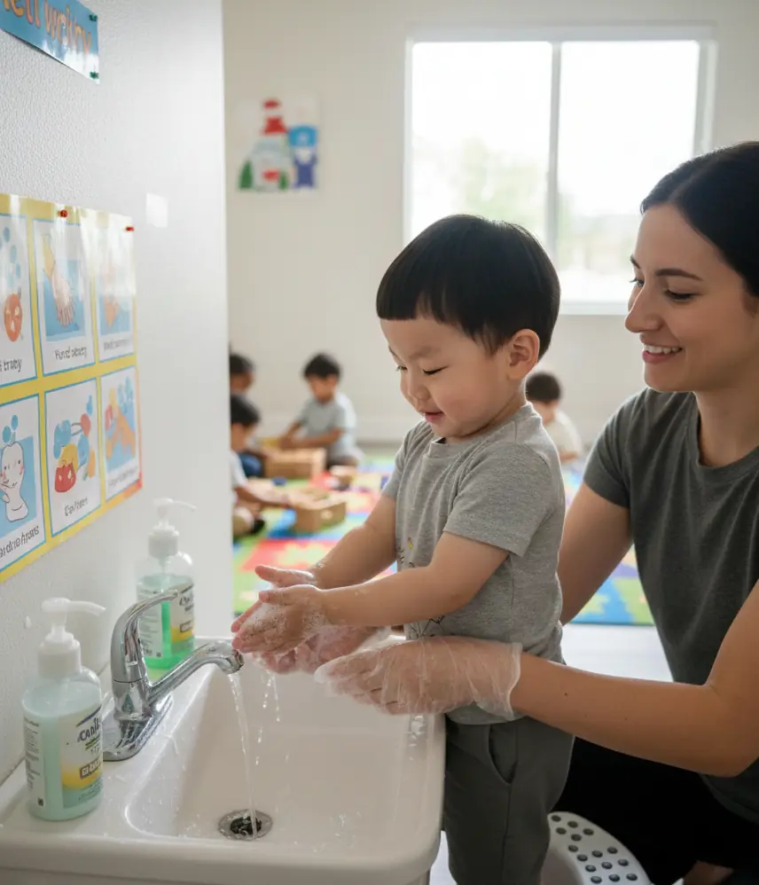 preschool hygiene routine classroom
