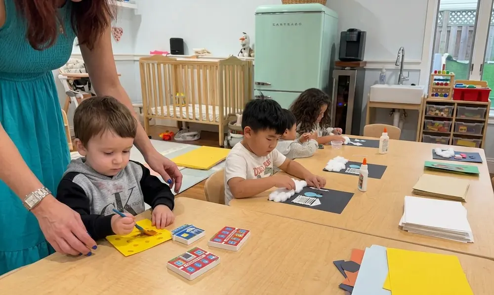Structured classroom environment encouraging repeated learning